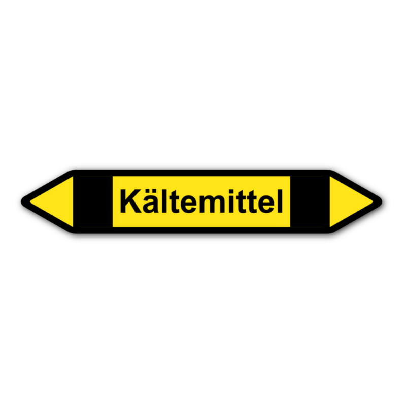 Rohrleitungskennzeichnung Kältemittel, nichtbrennbare Gase, kalt