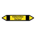 Rohrleitungskennzeichnung „Kältemittel Vorlauf“, Etikett zum Aufkleben