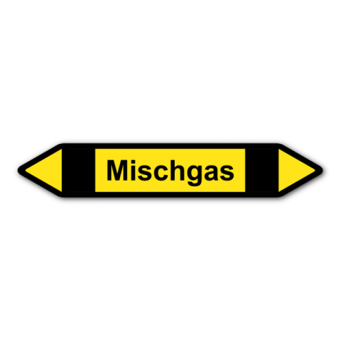 Rohrleitungskennzeichnung „Mischgas“, Etikett zum Aufkleben