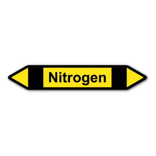 Rohrleitungskennzeichnung „Nitrogen“, Etikett zum Aufkleben