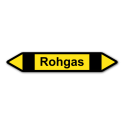 Rohrleitungskennzeichnung „Rohgas“, Etikett zum Aufkleben