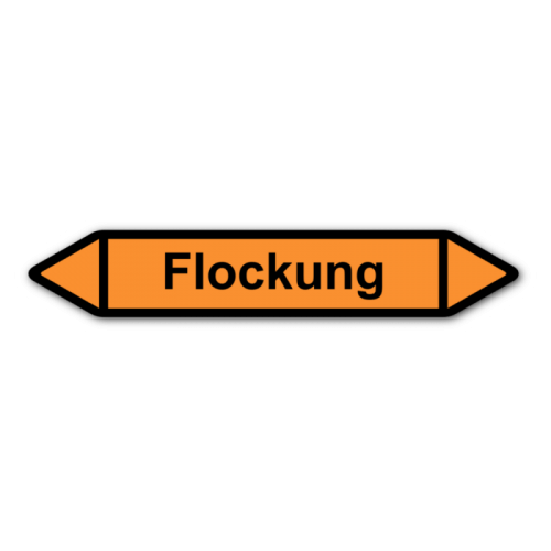 Rohrleitungskennzeichnung „Flockung“, Etikett zum Aufkleben