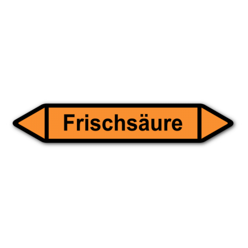 Rohrleitungskennzeichnung „Frischsäure“, Etikett zum Aufkleben