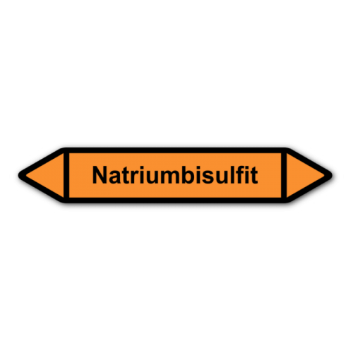 Rohrleitungskennzeichnung „Natriumbisulfit“, Etikett zum Aufkleben