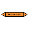 Rohrleitungskennzeichnung „Natriumbisulfit“, Etikett zum Aufkleben