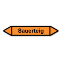 Rohrleitungskennzeichnung „Sauerteig“, Etikett zum Aufkleben