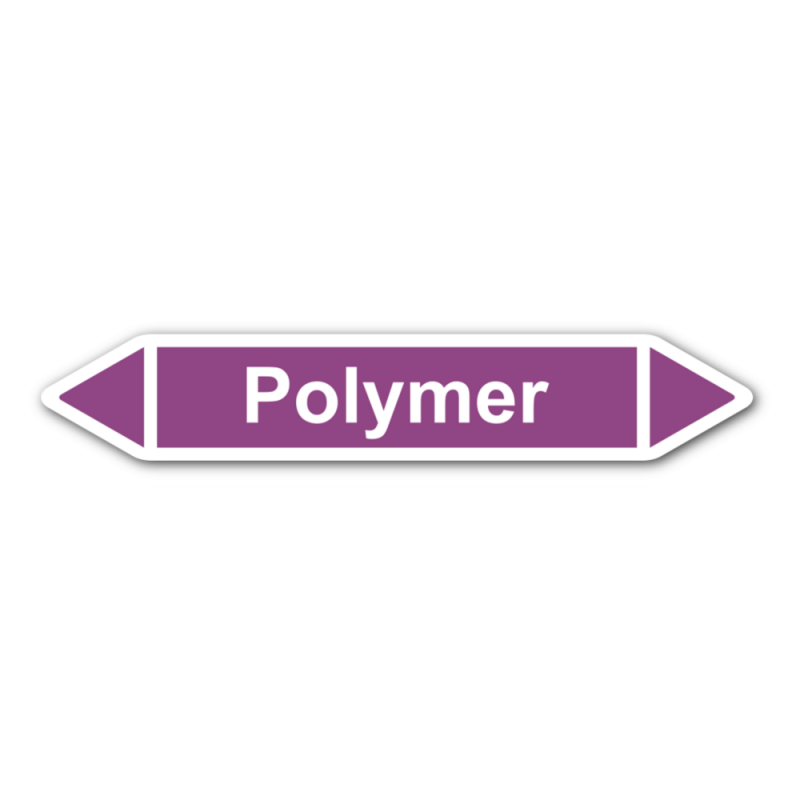 Rohrleitungskennzeichnung „Polymer“, Etikett zum Aufkleben