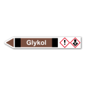 Rohrleitungskennzeichnung „Glykol“, Etikett zum Aufkleben