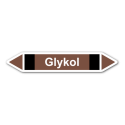 Rohrleitungskennzeichnung „Glykol“, ohne Piktogramme, Etikett zum Aufkleben