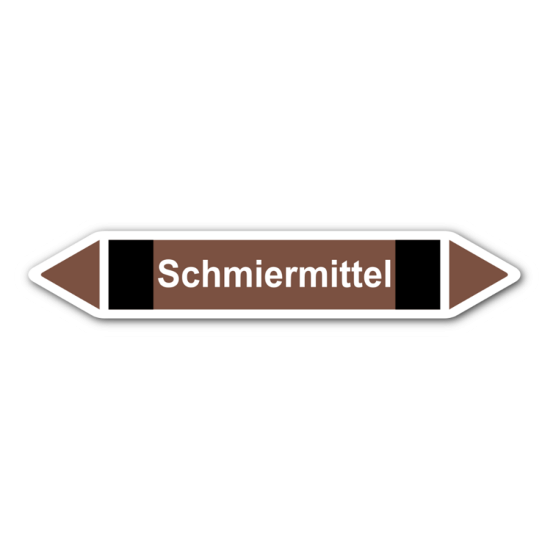 Rohrleitungskennzeichnung „Schmiermittel“, Etikett zum Aufkleben