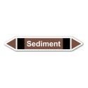 Rohrleitungskennzeichnung „Sediment“, Etikett zum Aufkleben
