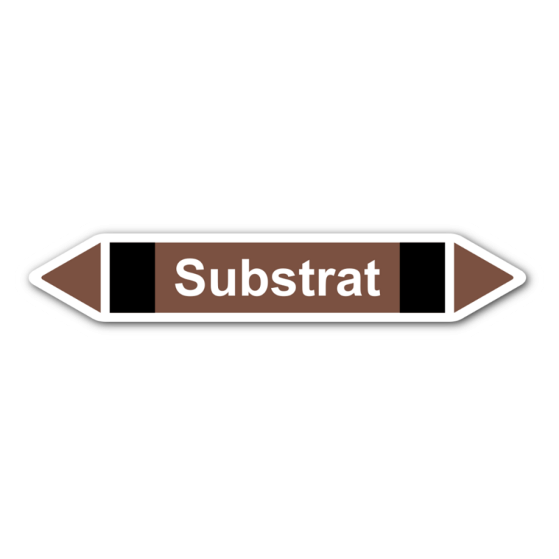 Rohrleitungskennzeichnung „Substrat“, Etikett zum Aufkleben