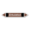Rohrleitungskennzeichnung „Zirkulation“, Etikett zum Aufkleben