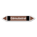 Rohrleitungskennzeichnung „Gärsubstrat“, Etikett zum Aufkleben