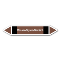 Rohrleitungskennzeichnung „Wasser-Glykol-Gemisch“, ohne Piktogramme, Etikett zum Aufkleben