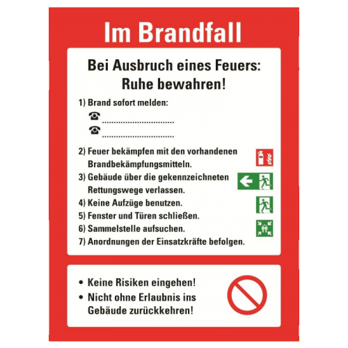 Im Brandfall (zum Selbstbeschriften)