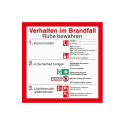Verhalten im Brandfall (zum Selbstbeschriften)