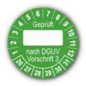 Geprüft … nach DGUV Vorschrift 3, grün (zum Selbstbeschriften)