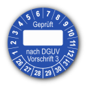 Geprüft … nach DGUV Vorschrift 3, blau (zum Selbstbeschriften)