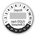Geprüft … nach DGUV Vorschrift 3, weiß (zum Selbstbeschriften)