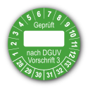 Geprüft … nach DGUV Vorschrift 3, grün (zum Selbstbeschriften)