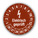 Elektrisch geprüft, braun