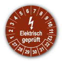 Elektrisch geprüft, braun