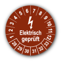 Elektrisch geprüft, braun