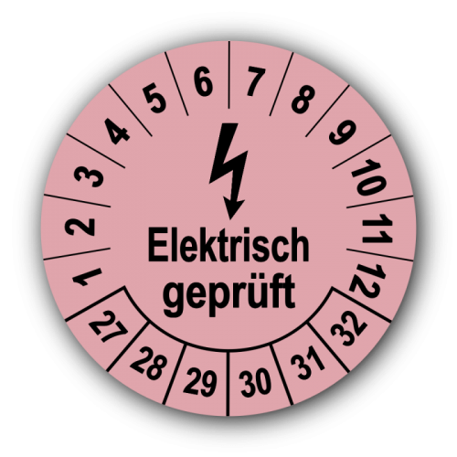 Elektrisch geprüft, rosa