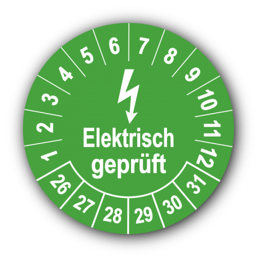 Elektrisch geprüft, grün