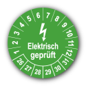 Elektrisch geprüft, grün