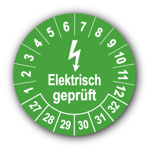 Elektrisch geprüft, grün