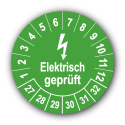 Elektrisch geprüft, grün