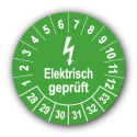 Elektrisch geprüft, grün