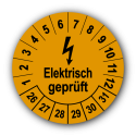 Elektrisch geprüft, orange