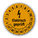 Elektrisch geprüft, orange