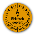 Elektrisch geprüft, orange