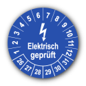 Elektrisch geprüft, blau
