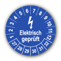 Elektrisch geprüft, blau