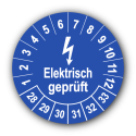 Elektrisch geprüft, blau
