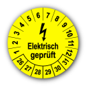 Elektrisch geprüft, gelb