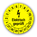 Elektrisch geprüft, gelb