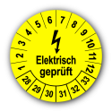 Elektrisch geprüft, gelb