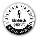 Elektrisch geprüft, weiß