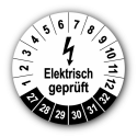 Elektrisch geprüft, weiß