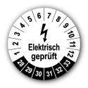 Elektrisch geprüft, weiß