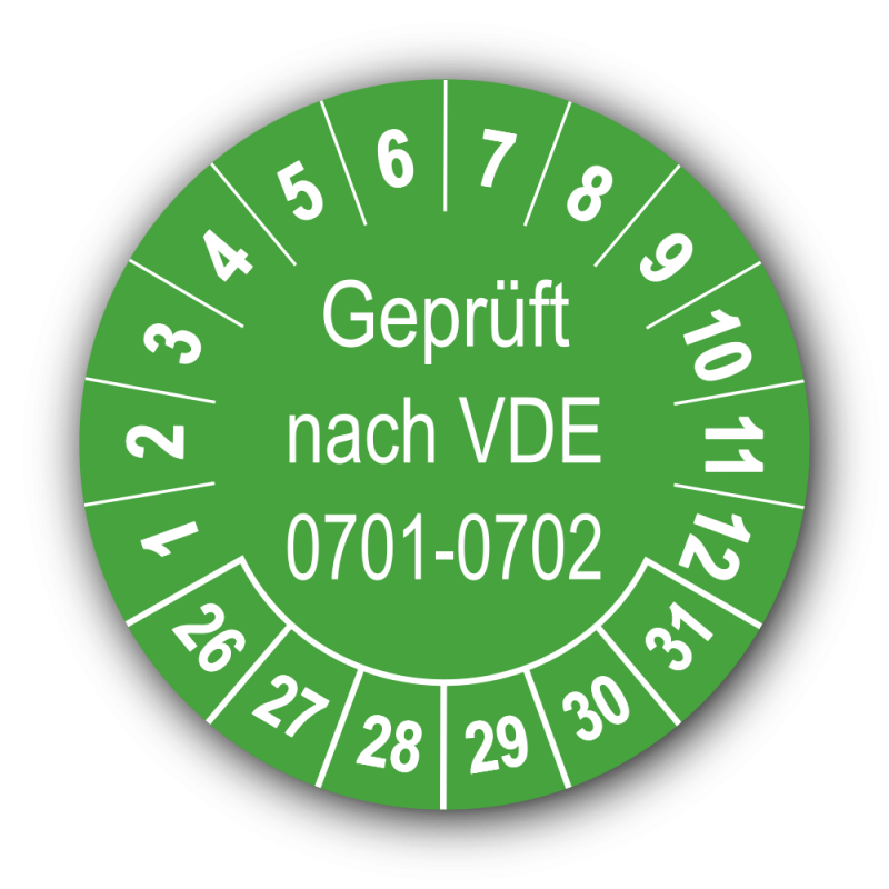 Geprüft nach VDE 0701-0702, grün