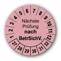 Nächste Prüfung nach BetrSichV., rosa