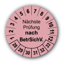 Nächste Prüfung nach BetrSichV., rosa