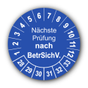 Nächste Prüfung nach BetrSichV., blau